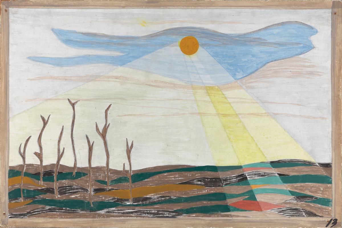 The Migration Series, Panel no. 13: The crops were left to dry and